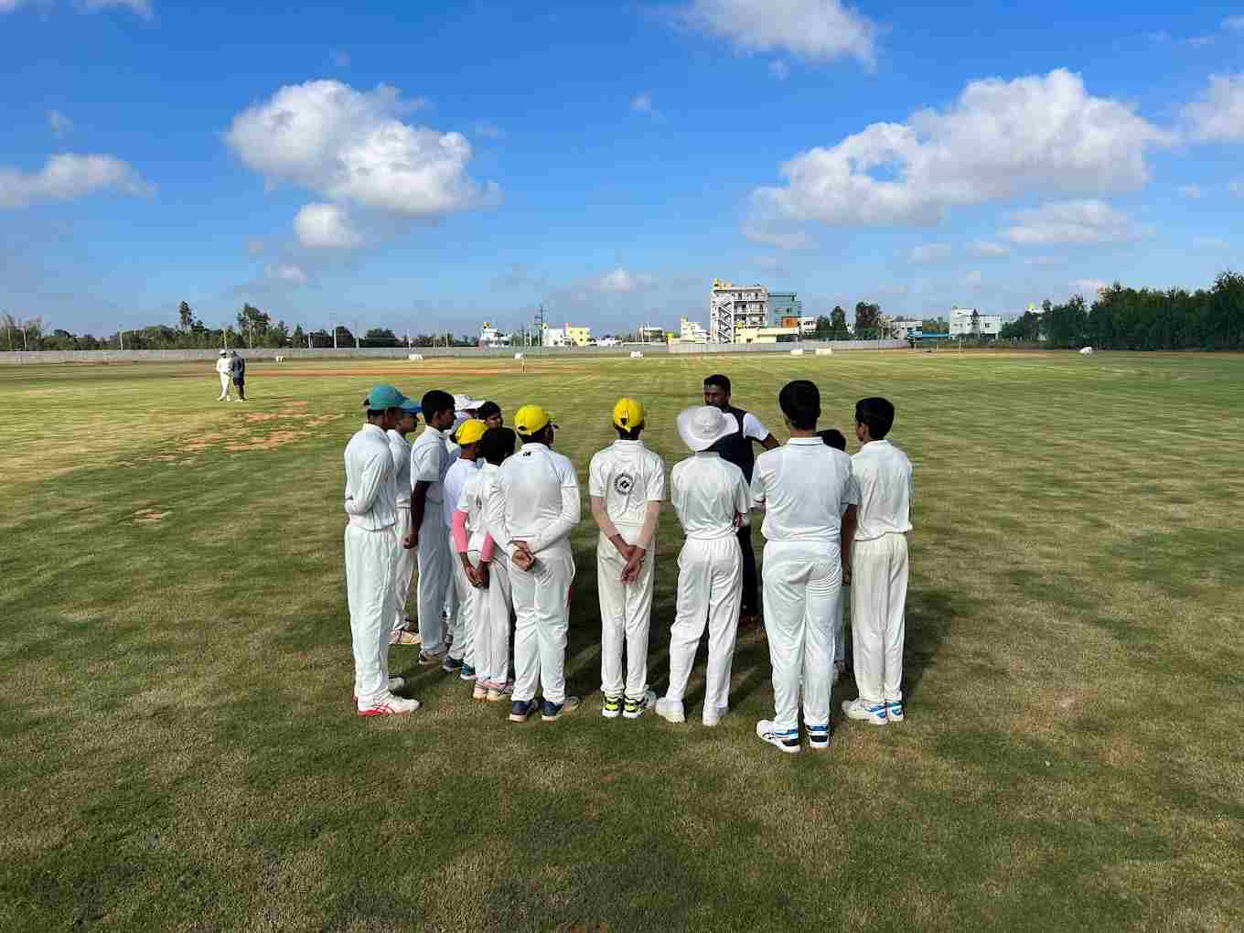 coach instructing students